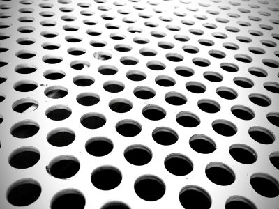 close-up-perforated-metal-bench